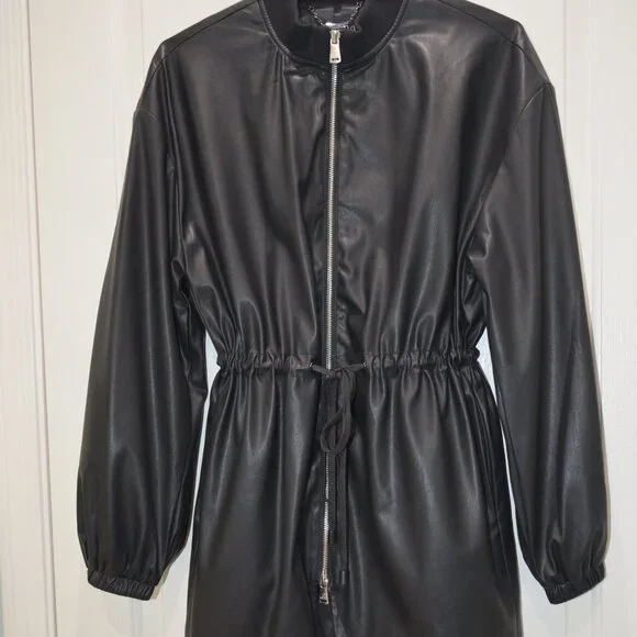 Bernardo Black Vegan Leather Jacket, Size Small - NWT - Picture 2 of 13